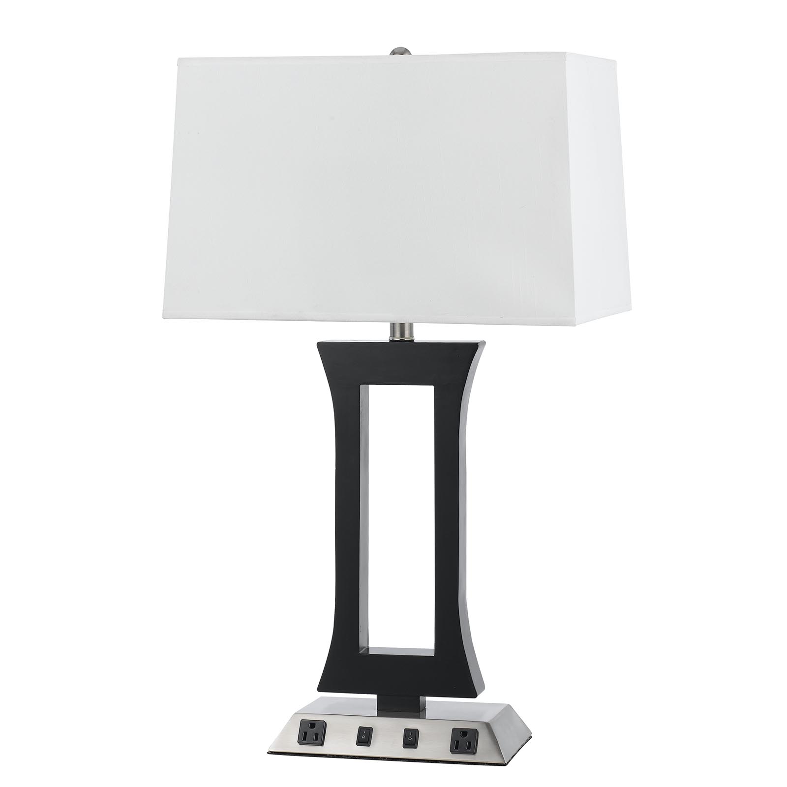 Dual Socket Guestroom Nightstand Lamp