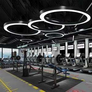 Commercial Small Square LED Pendant Lights Aluminum Profile