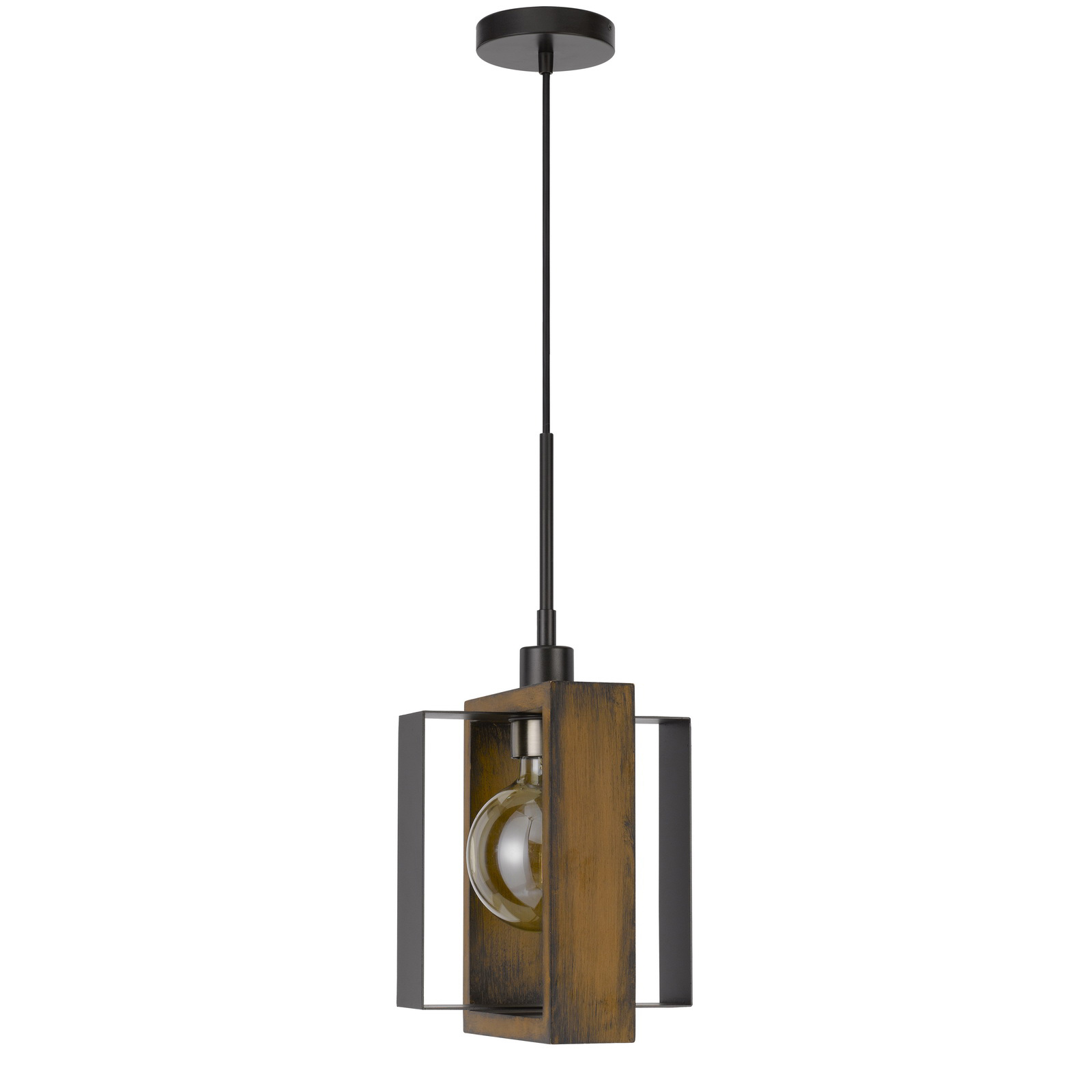 Contemporary pendant light fixture with decorative glass shade