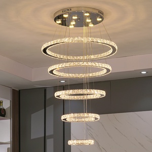 Nordic Circular Pendant Creative LED Ring Chandelier