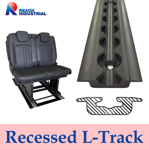 Black Anodized Flush Mount Recessed L-Track Surface Floor Mount