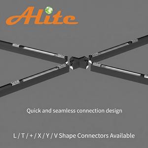 Office Modern Square Long Dimmable LED Suspended Pendant Linear Light