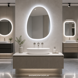 Joystar 50*70CM LED Bathroom Mirror 12W Dimmable Backlight Irregular Frameless Bath Room Mirror